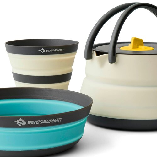 Sea to Summit Frontier Collapsible Kettle Cook Set - (1 Person - 3 Piece with Bowl and Cup) Sea to Summit Frontier Collapsible Kettle Cook Set - (1 Person - 3 Piece with Bowl and Cup)