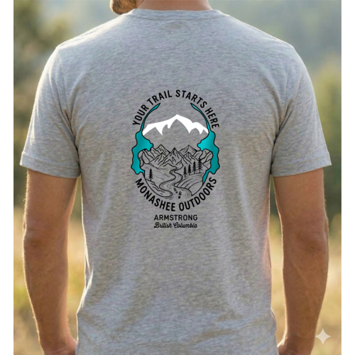 Monashee Outdoors Your Trail Starts Here T-Shirt Monashee Outdoors Your Trail Starts Here T-Shirt