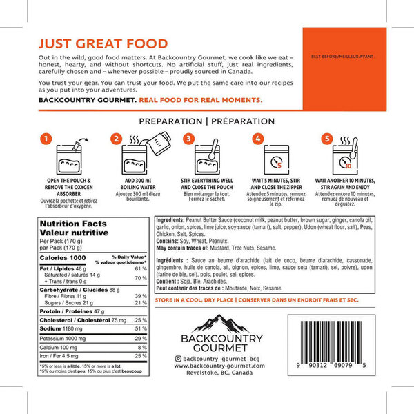 Backcountry Gourmet Chicken Meals