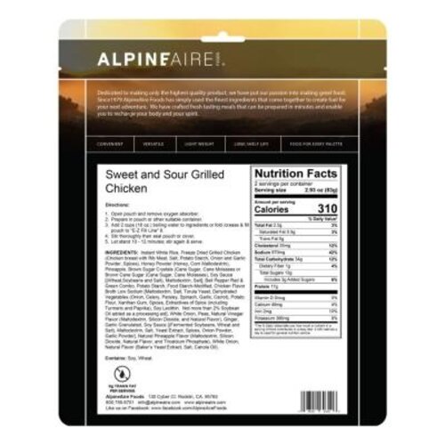 AlpineAire Sweet and Sour Grilled Chicken