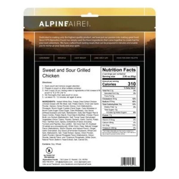 AlpineAire Sweet and Sour Grilled Chicken