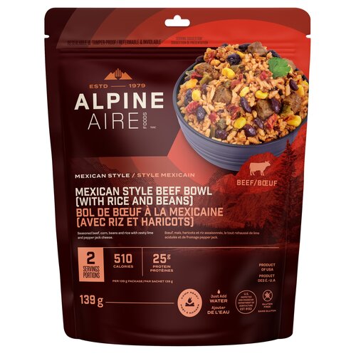 AlpineAire Mexican Style Beef Bowl with Rice and Beans