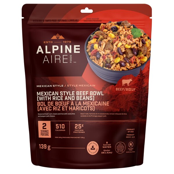 AlpineAire Mexican Style Beef Bowl with Rice and Beans