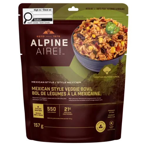 AlpineAire Mexican Style Veggie Bowl 550  cal