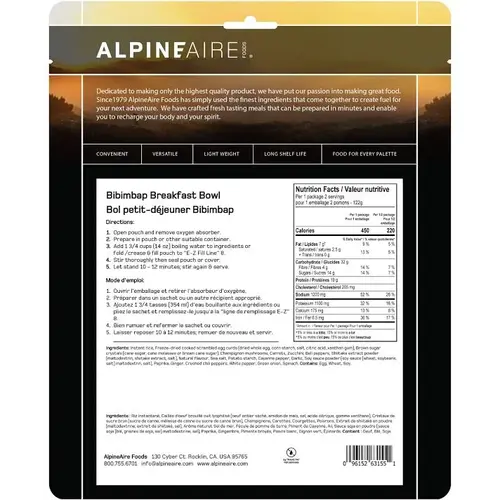 AlpineAire Bipimbap Breakfast Bowl