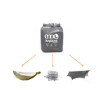 ENO JungleLink Hammock System Grey/Evergreen