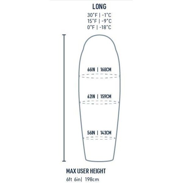 Sea to Summit Trek Down -9C / 15F Blue Long