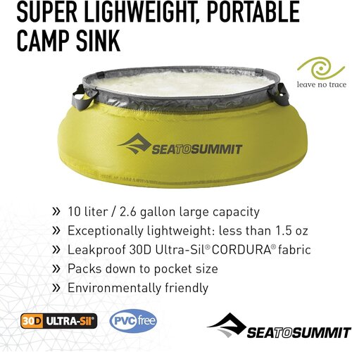 Sea to Summit Ultra-Sil Kitchen Sink 10L Green Sea to Summit Ultra-Sil Kitchen Sink 10L Green