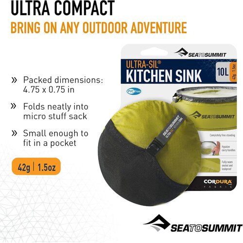 Sea to Summit Ultra-Sil Kitchen Sink 10L Green Sea to Summit Ultra-Sil Kitchen Sink 10L Green