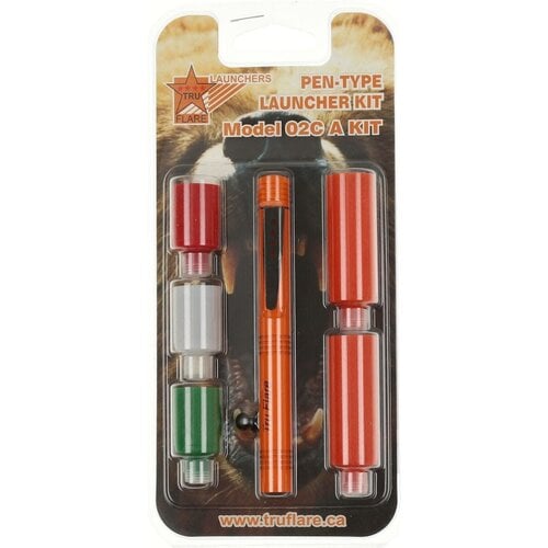 TruFlare Pen-Type Launcher Kit Model 02C A, 3 Flares 2 Bear Bangers