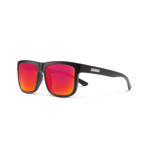 Suncloud Quiver Matte Black / Polar Red Mirror