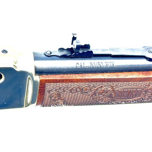 Henry Repeating Arms Co. 30-30 H024, Brass Receiver and Barrel Band, SideGate, Fancy Walnut, Unfired