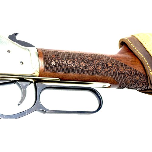 Henry Repeating Arms Co. 30-30 H024, Brass Receiver and Barrel Band, SideGate, Fancy Walnut, Unfired