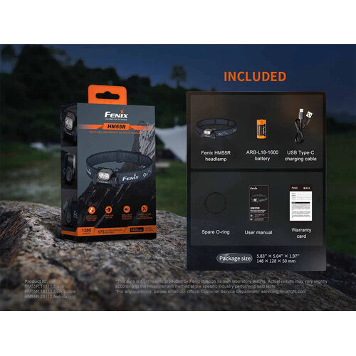 Fenix HM55R 1200 Lumens Black Fenix HM55R 1200 Lumens Black