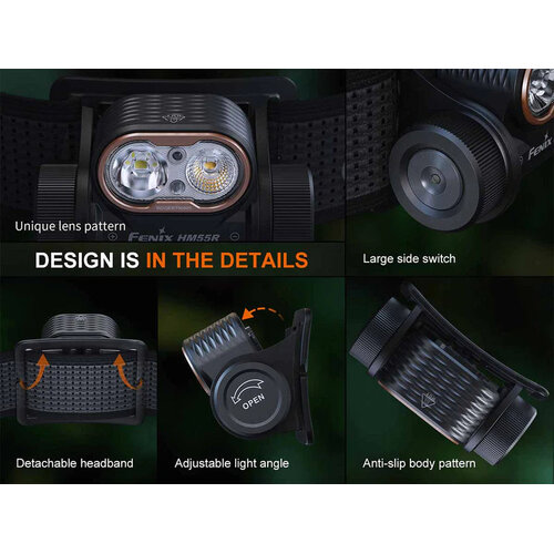 Fenix HM55R 1200 Lumens Black Fenix HM55R 1200 Lumens Black