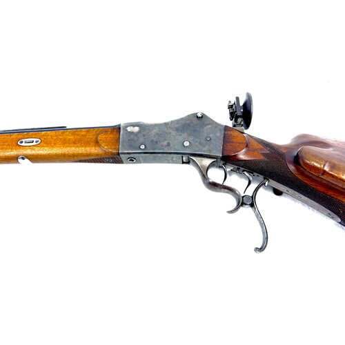 J Kugler Schuetzen Rifle 8.15x46R, Martini Style Action, Very Good Condition, Circa 1908-20