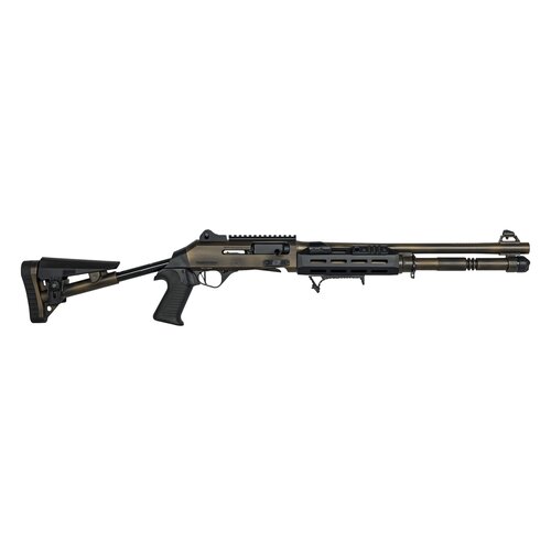 Federation Firearms SA-4 Competition Distressed Bronze 12 Gauge 3" Semi Auto, Aluminum M-LOK Handguard, Dual Piston Gas System, 18.7" Ported Barrel, AFG, Picatinny Barrel Band, Shell Holder, Adj Stock, Ghost Ring Sights, SA4 Federation Firearms SA-4 Competition Distressed Bronze 12 Gauge 3" Semi Auto, Aluminum M-LOK Handguard, Dual Piston Gas System, 18.7" Ported Barrel, AFG, Picatinny Barrel Band, Shell Holder, Adj Stock, Ghost Ring Sights, SA4