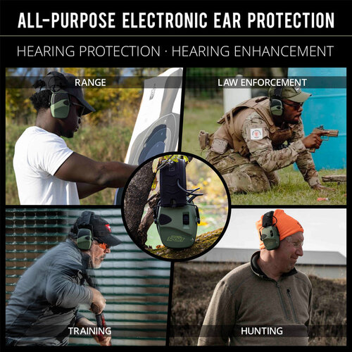 ISOtunes Sport Defy Slim Basic Tactical 27db Hearing Protection - OD Green