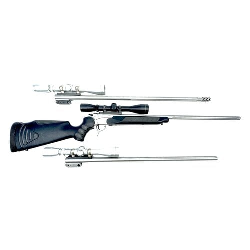 Thompson Center Pro Hunter Encore Package w/ 3 Leupold-Scoped Stainless Barrels (.243/.204/300WM) Package, Excellent Condition Thompson Center Pro Hunter Encore Package w/ 3 Leupold-Scoped Stainless Barrels (.243/.204/300WM) Package, Excellent Condition