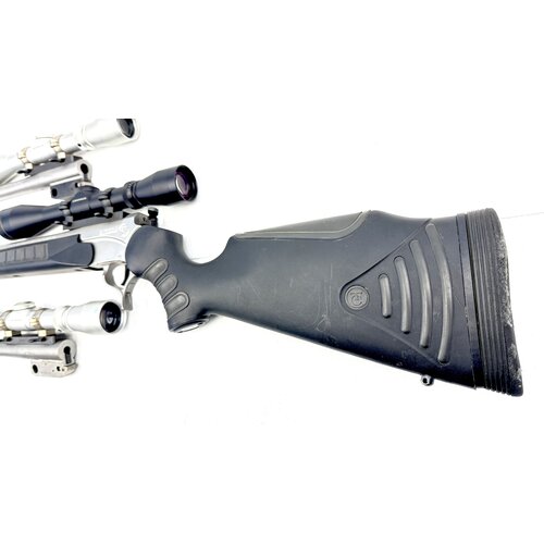 Thompson Center Pro Hunter Encore Package w/ 3 Leupold-Scoped Stainless Barrels (.243/.204/300WM) Package, Excellent Condition Thompson Center Pro Hunter Encore Package w/ 3 Leupold-Scoped Stainless Barrels (.243/.204/300WM) Package, Excellent Condition