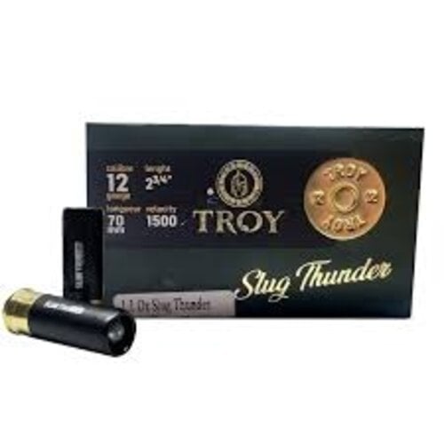 Troy 12ga 2 3/4" 1.1oz Slug Thunder 1500 FPS 10 Rounds