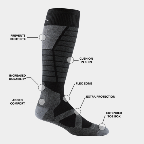 Darn Tough Men's Snow Over the Calf / Midweight with Cushion 8044 Darn Tough Men's Snow Over the Calf / Midweight with Cushion 8044