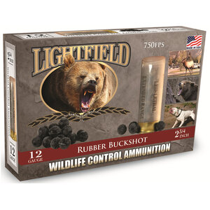 Lightfield Rubber Buckshot Wildlife Control Ammunition 12 Gauge 2 3/4" 750 FPS