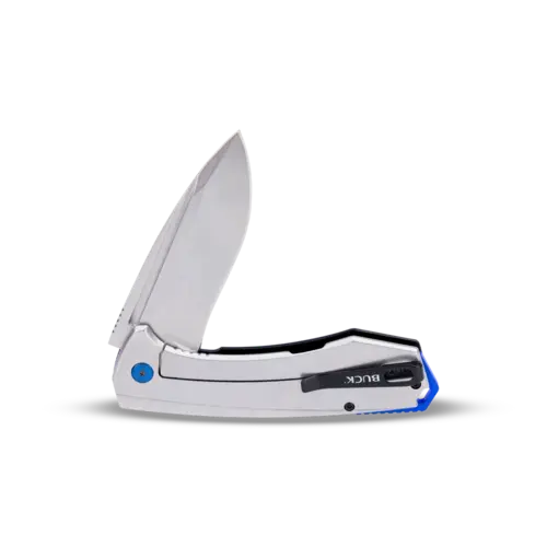 Buck Ruckus Framelock Black Anodized Handle w/ Blue Accent Buck Ruckus Framelock Black Anodized Handle w/ Blue Accent