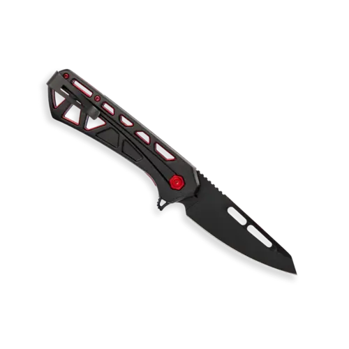 Buck Trace Ops Drop Point Black / Red Folder, Large Buck Trace Ops Drop Point Black / Red Folder, Large