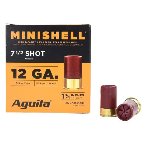 AGUILA Mini Shell 12 Gauge 1 3/4" 5/8oz #7.5 1200fps, 25 Rounds