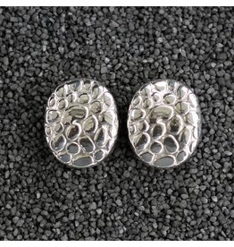Simon Sebbag Designs Silver Oval Pebble Clip Earring