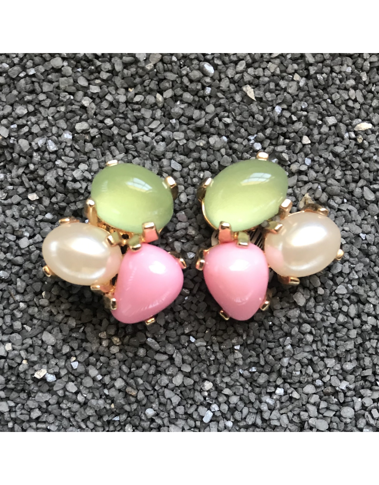 VC Italy VCExclusives: Tri Colored Drops Pink Green Pearl