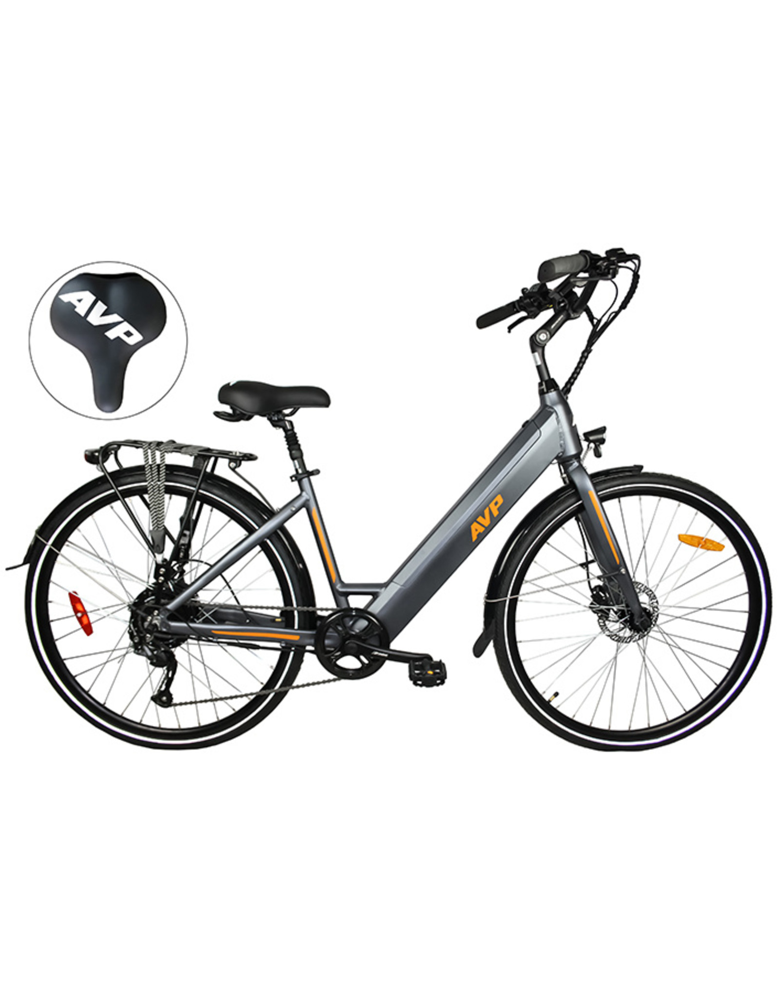 Vélo hybride électrique E-LowStep Charcoal mat/Orange mat
