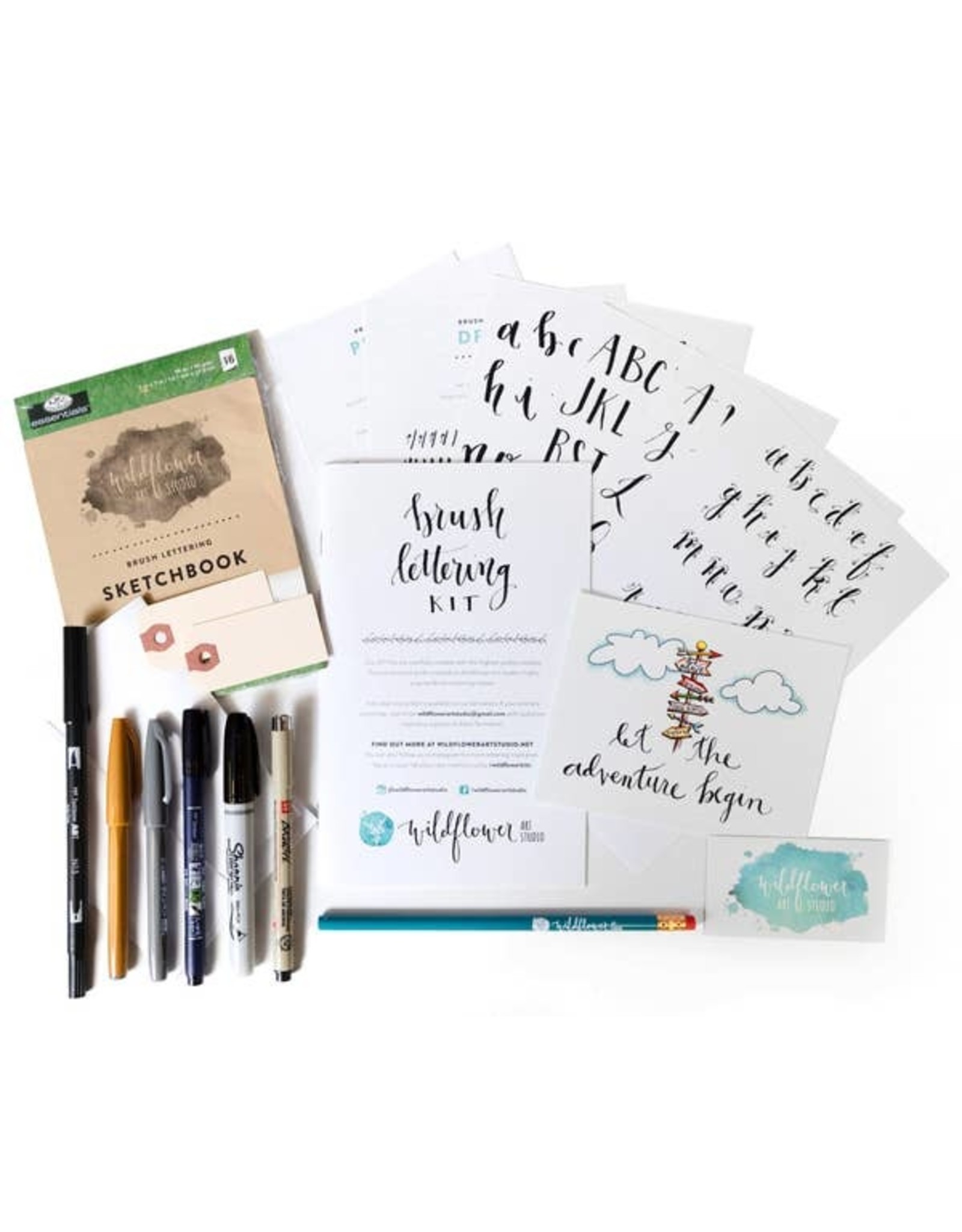 Wildflower Art Studio Brush Lettering Kit