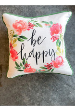 Little Birdie Be Happy Rainbow Piped Pillow