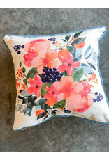 Little Birdie Spring Floral Burst Piped Pillow