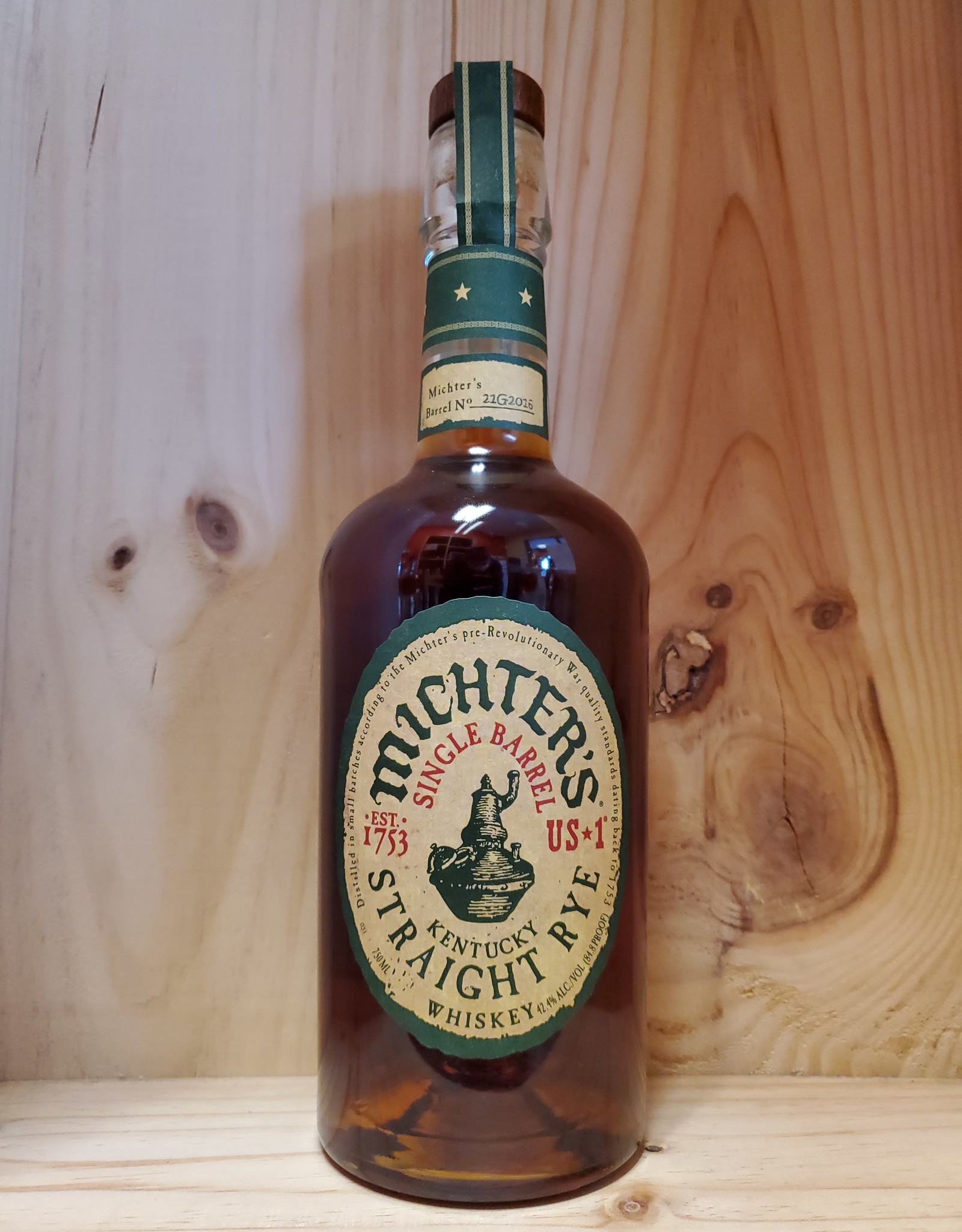 Michters Single Barrel Straight Rye Whiskey