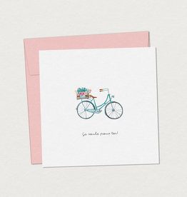 Mimosa Design Carte de souhait- Bicyclette