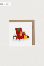 Mimosa Design Carte de souhait - chaise du père Noël