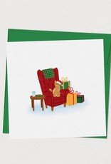 Mimosa Design Carte de souhait - chaise du père Noël