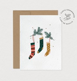 Mimosa Design Cartes de souhait des fêtes- ensemencées
