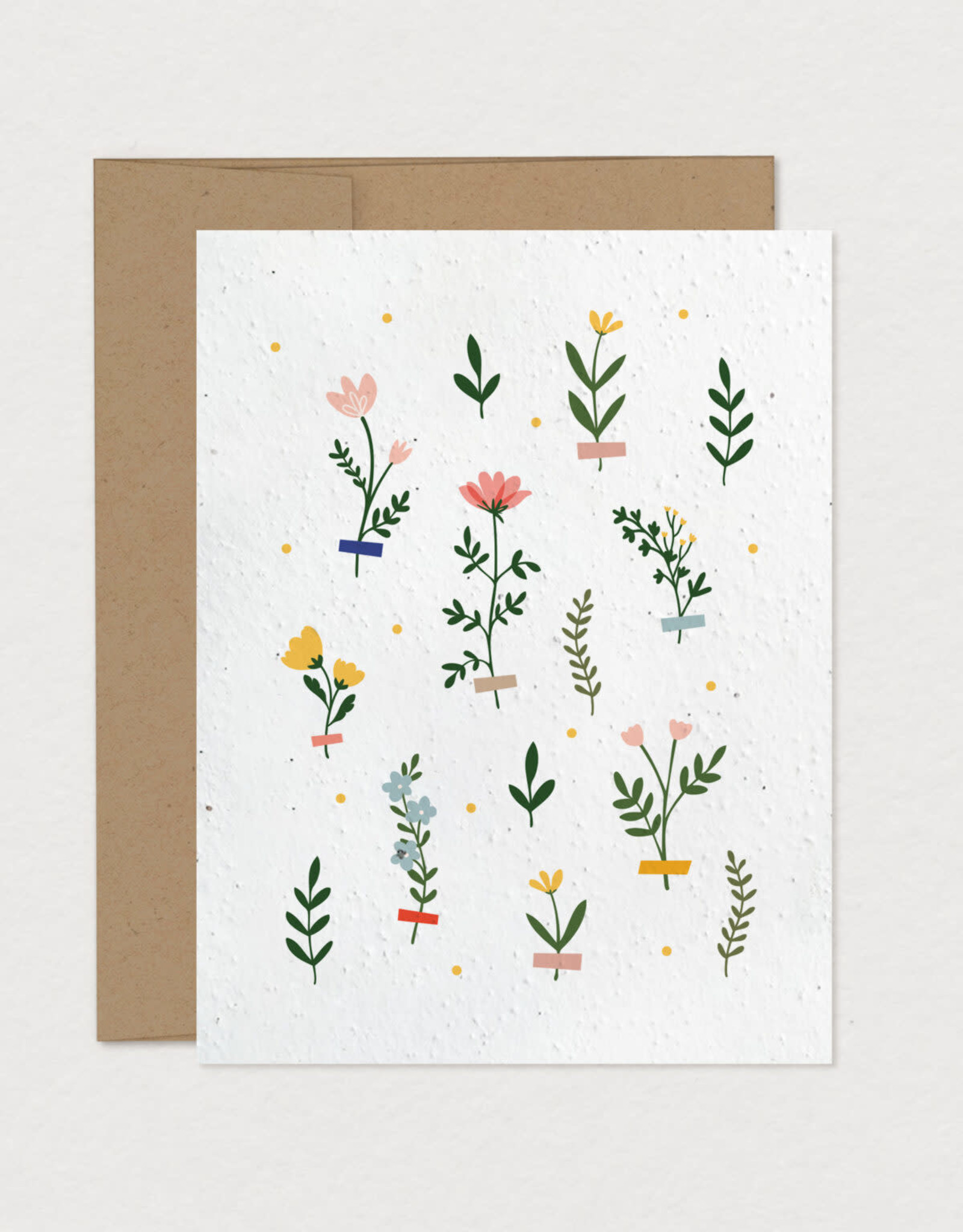 Mimosa Design Cartes de souhait des fêtes ensemencées- herbarium