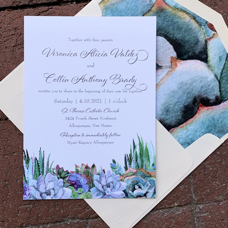 Succulence Invitation