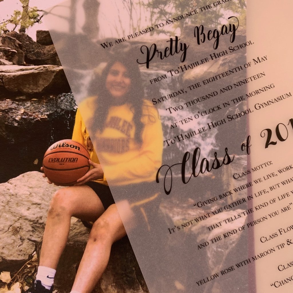 Vellum Overlay Graduation Invitation