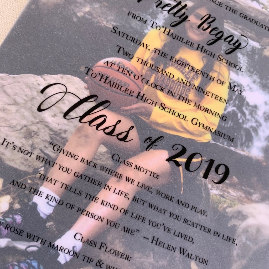 Vellum Overlay Graduation Invitation