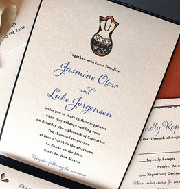 Handpainted Wedding Vase Invitation