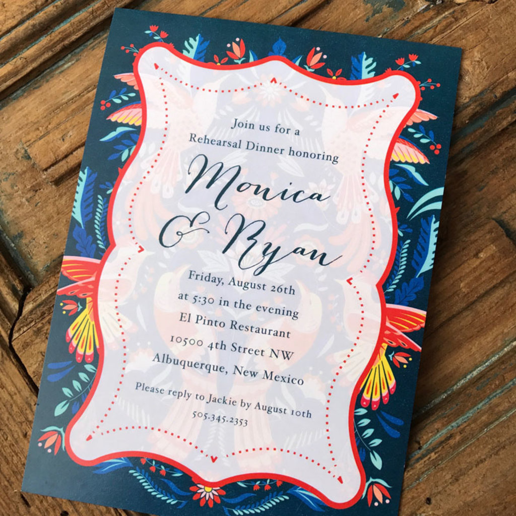 Mexican Blue Border Invitation