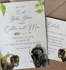 Baby Buffalo  Invitation