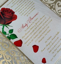 Beauty and the Lace Invitation