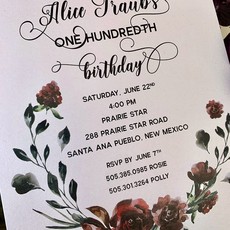 Wine Roses Invitation